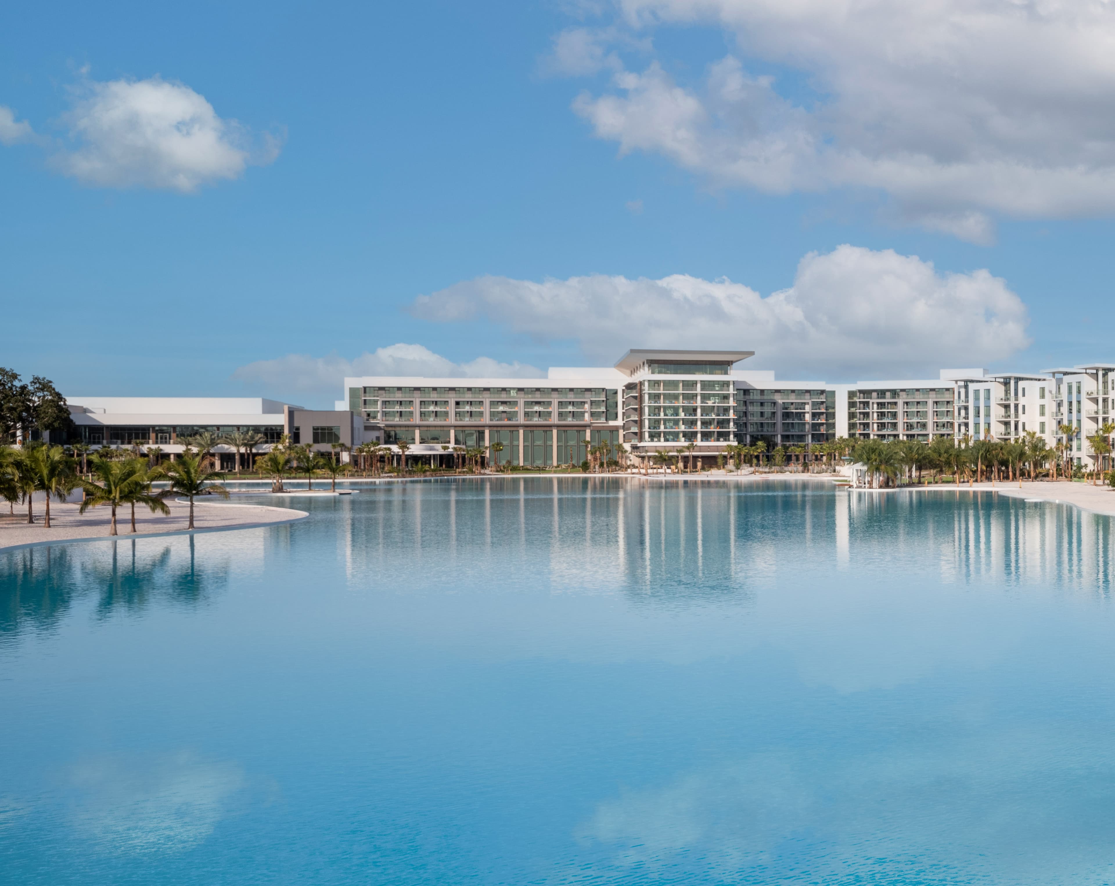 Conrad Orlando beside the Evermore Bay lagoon